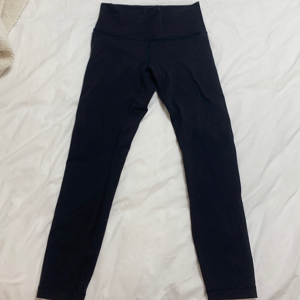 lululemon black wunder under high rise 25” size 6